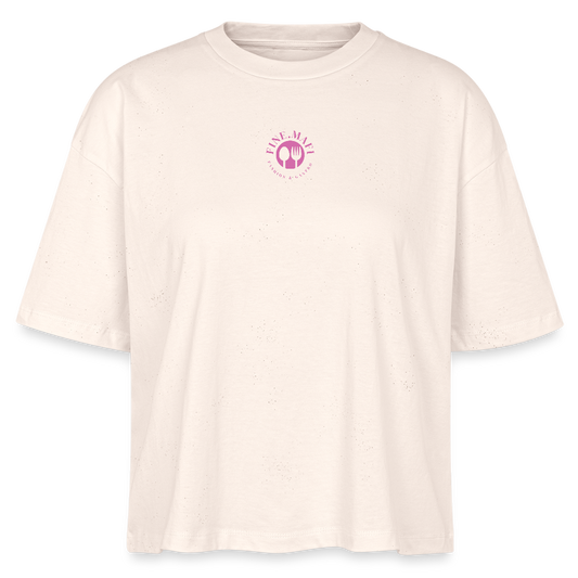 FINE.MAFI Frauen Boxy Bio-T-Shirt Zero Waste - Weißgrau