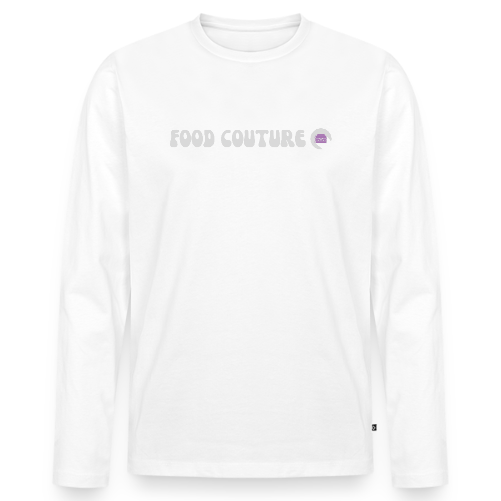 Food Couture Premium Bio Langarmshirt - Weiß