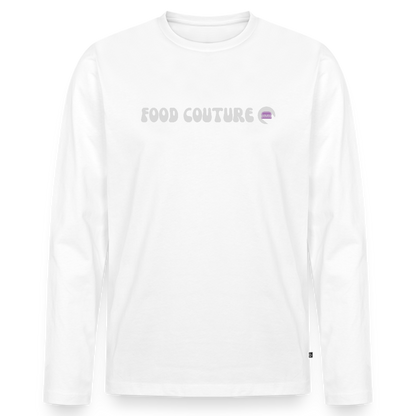 Food Couture Premium Bio Langarmshirt - Weiß