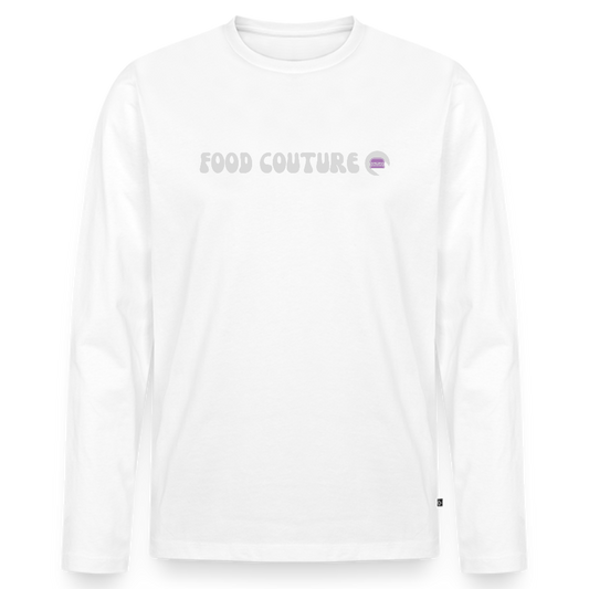 Food Couture Premium Bio Langarmshirt - Weiß