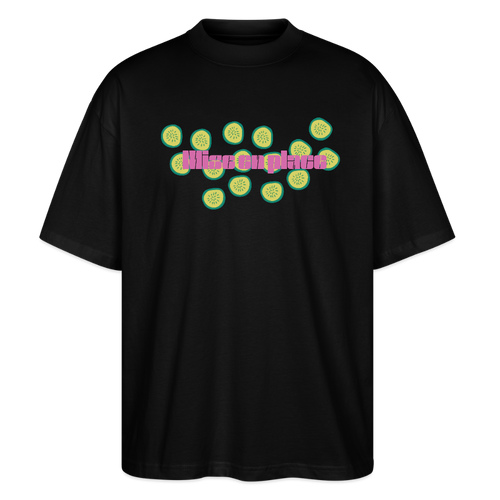FINE MAFI Oversized Unisex Bio T-Shirt Mise En Place Gurke - Schwarz