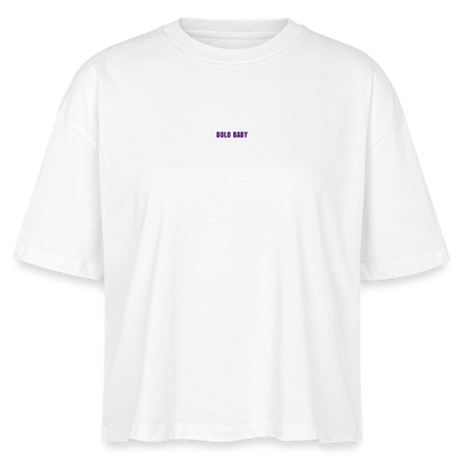 FINE.MAFI Frauen Boxy Bio-T-Shirt Bolo - Weiß
