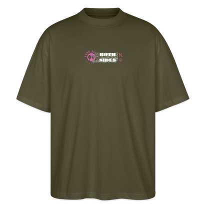 FINE.MAFI Oversized Unisex Bio T-Shirt Both Sides Lamb - Khaki