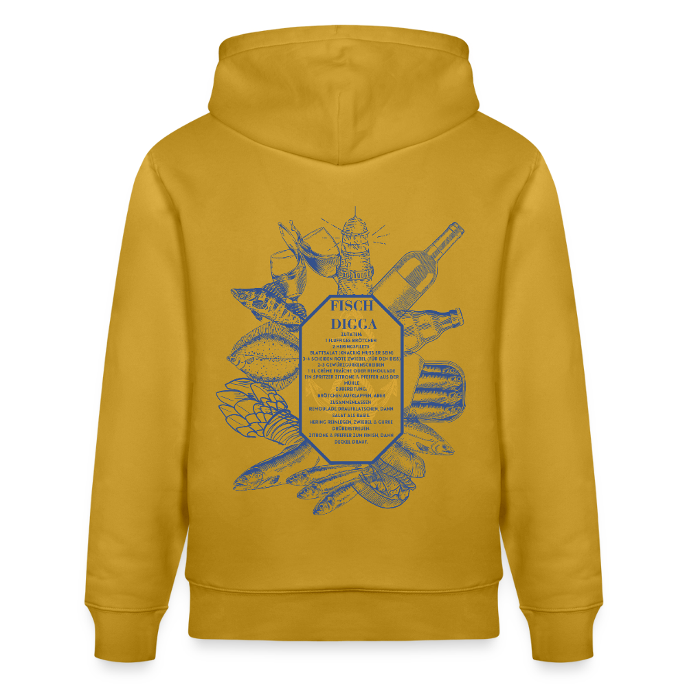 FOOD LOVE Unisex Bio-Hoodie DIGGA - Ocker