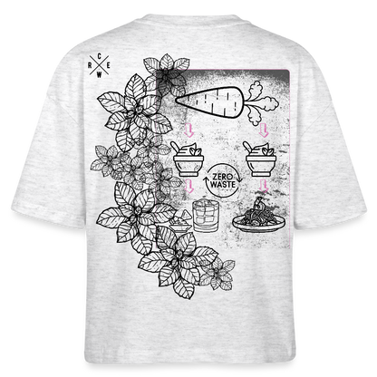 FINE.MAFI Frauen Boxy Bio-T-Shirt Zero Waste - Weiß meliert