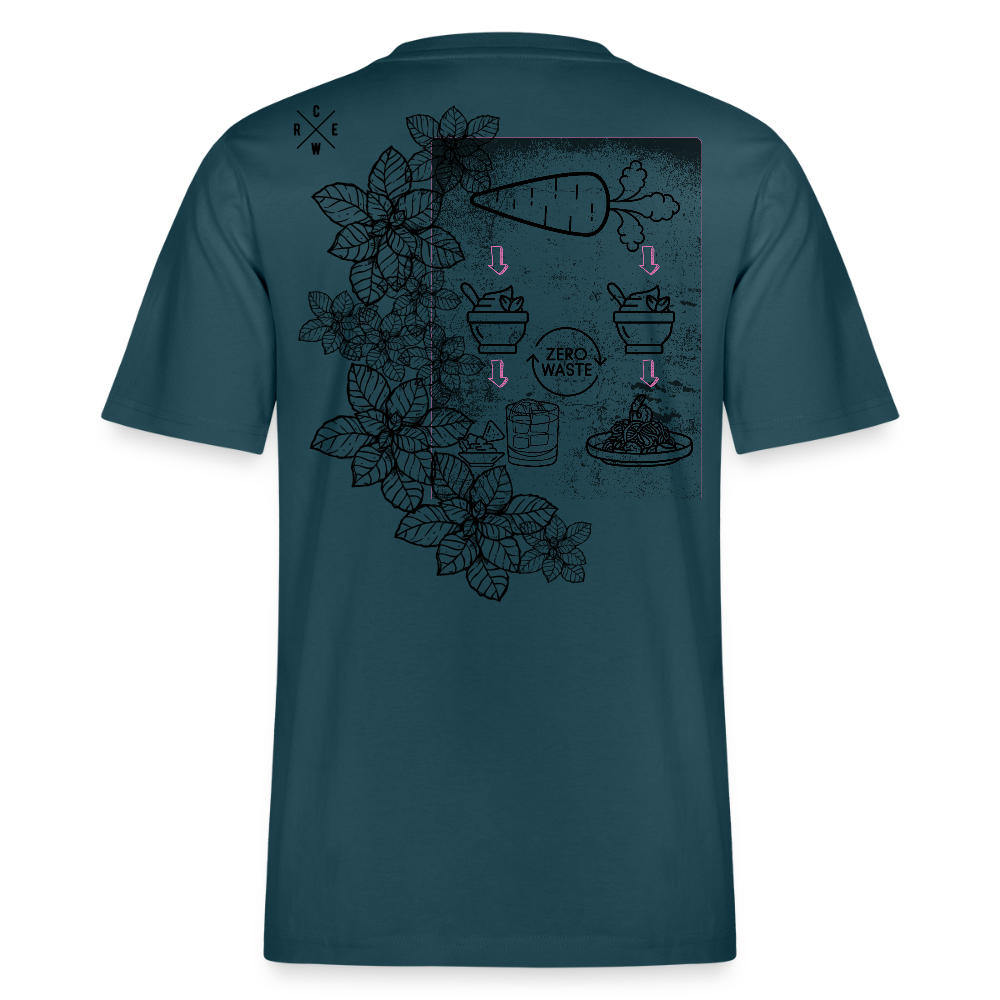 FINE.MAFI Relaxed Fit Unisex Bio-T-Shirt Zero Waste - Dunkles Petrol