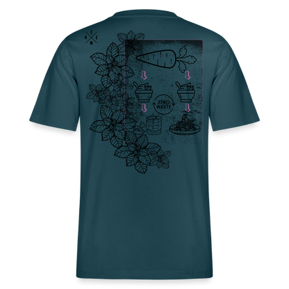 FINE.MAFI Relaxed Fit Unisex Bio-T-Shirt Zero Waste - Dunkles Petrol