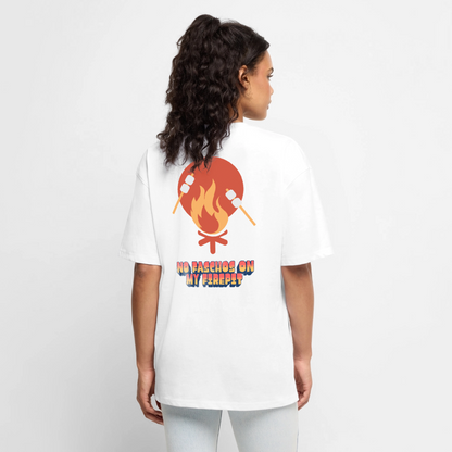 Vanlife Unisex Premium Oversized Bio T-Shirt Firepit - Weiß