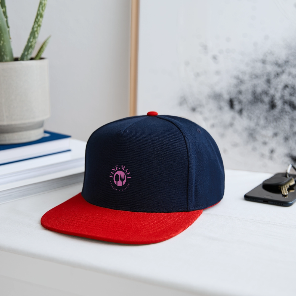 FINE.MAFI Crew Snapback Cap - Navy/Rot