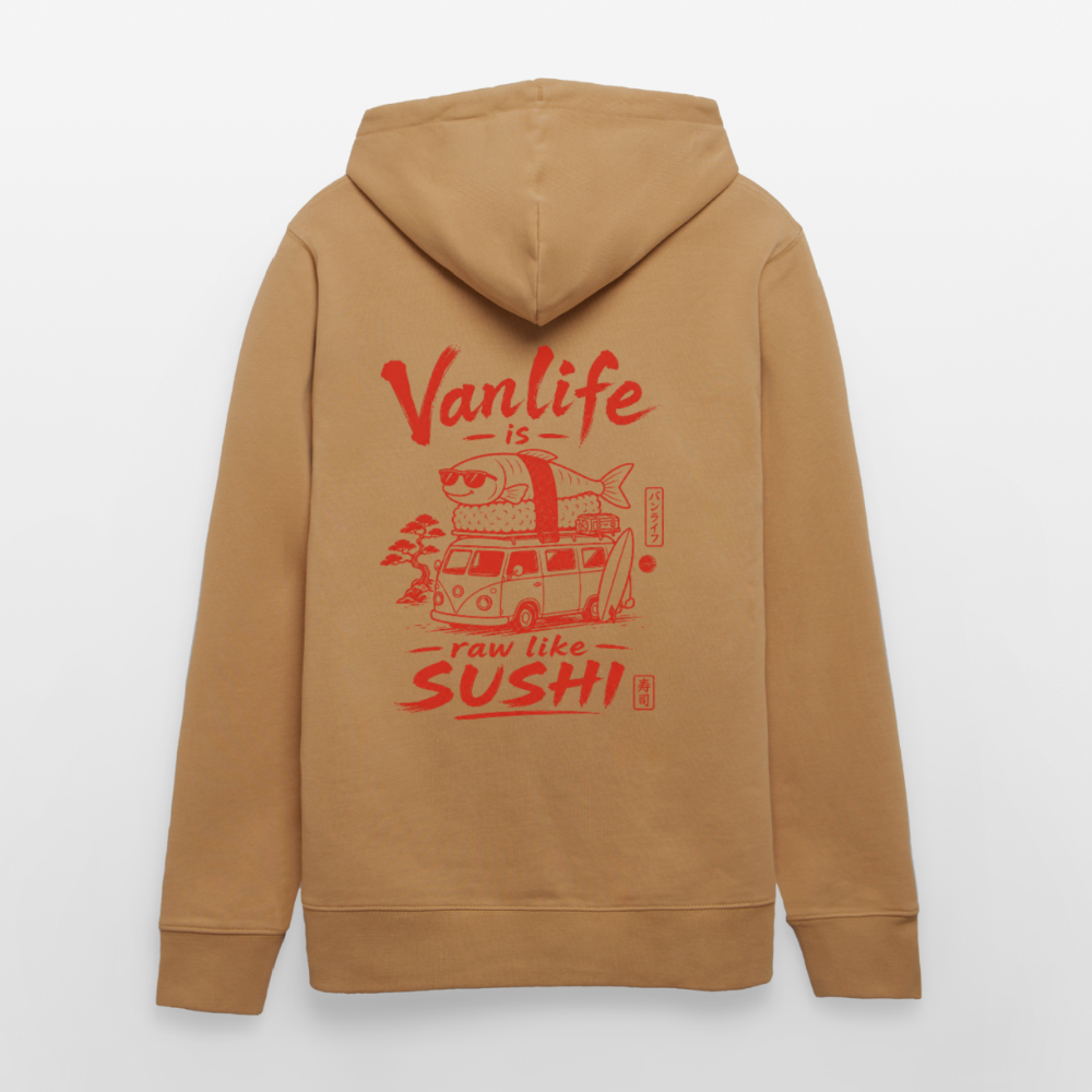 Vanlife Unisex Bio-Hoodie Sushi - Karamell 