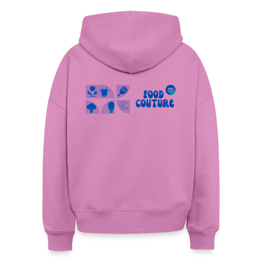 Food Couture Boxy Frauen Bio Hoodie - Pink