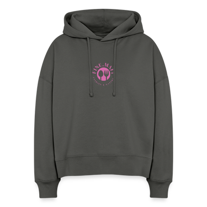 Food Couture Boxy Frauen Bio Hoodie - Anthrazit