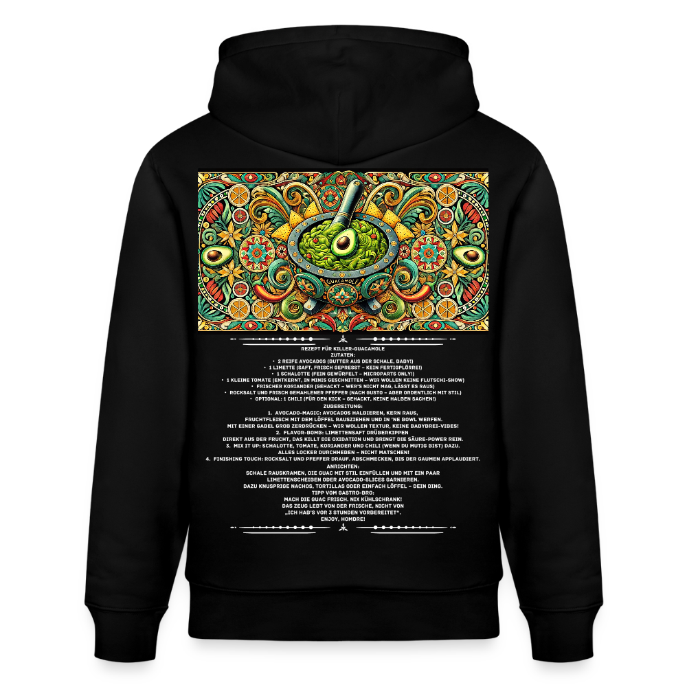 FOOD LOVE Unisex Bio-Hoodie Guaca - Schwarz