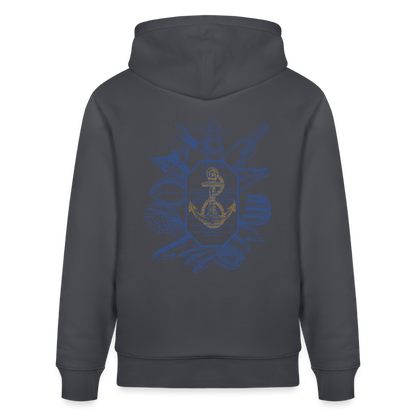 FOOD LOVE Unisex Bio-Hoodie DIGGA - Indigoblau