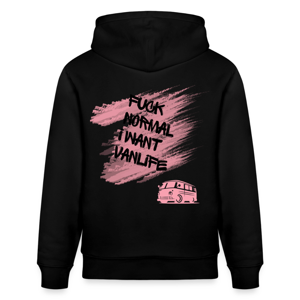 Vanlife Unisex Bio-Hoodie F.CK Normal - Schwarz