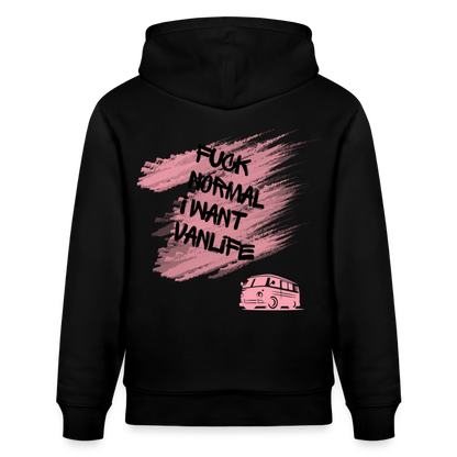 Vanlife Unisex Bio-Hoodie F.CK Normal - Schwarz