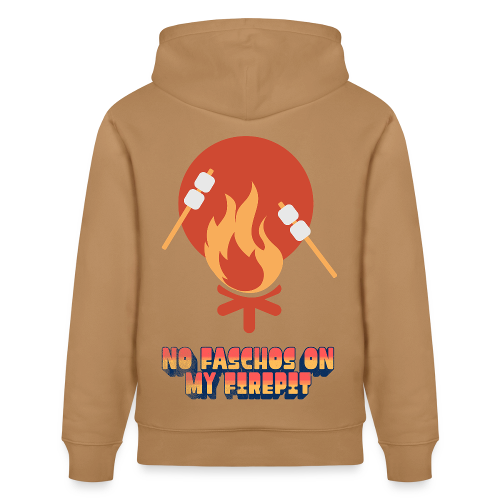 Vanlife Unisex Bio-Hoodie Firepit - Karamell 