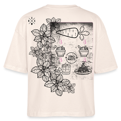 FINE.MAFI Frauen Boxy Bio-T-Shirt Zero Waste - Weißgrau