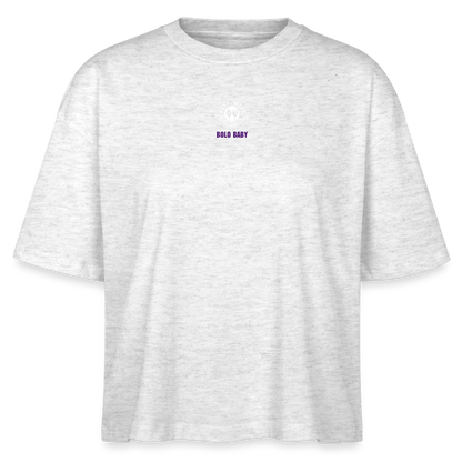 FINE.MAFI Frauen Boxy Bio-T-Shirt Bolo - Weiß meliert