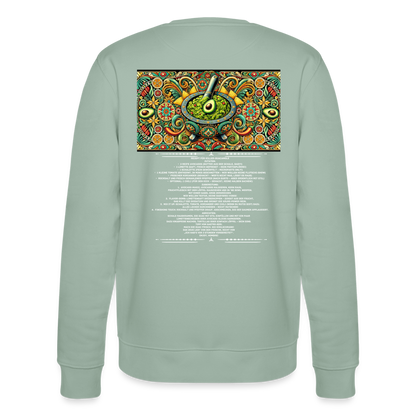 FOOD LOVE Unisex Bio-Sweatshirt Guaca - Helles Graugrün