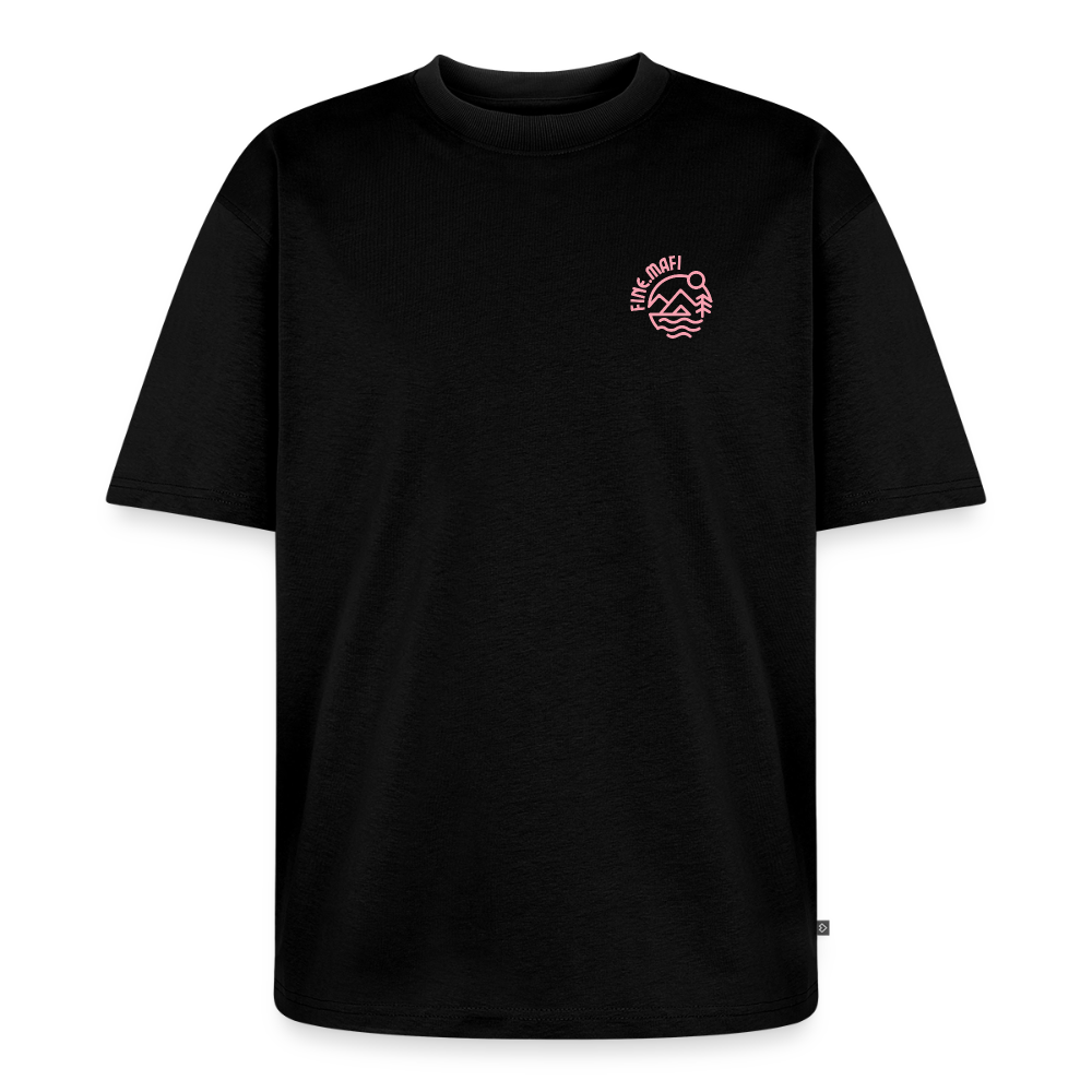 Vanlife Unisex Premium Oversized Bio T-Shirt F.UCK Normal Black - Schwarz