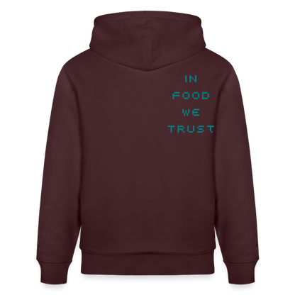 FINE.MAFI in Food we Trust Unisex Organic Hoodie - Maroon