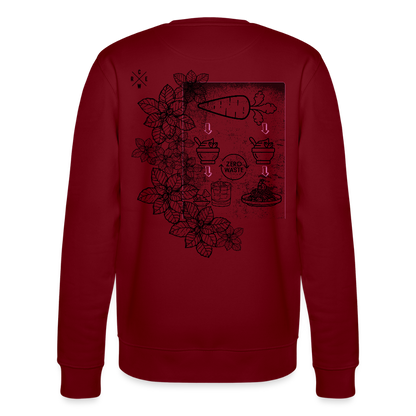 FINE.MAFI Unisex Bio-Sweatshirt Zero Waste Crew - Burgunderrot