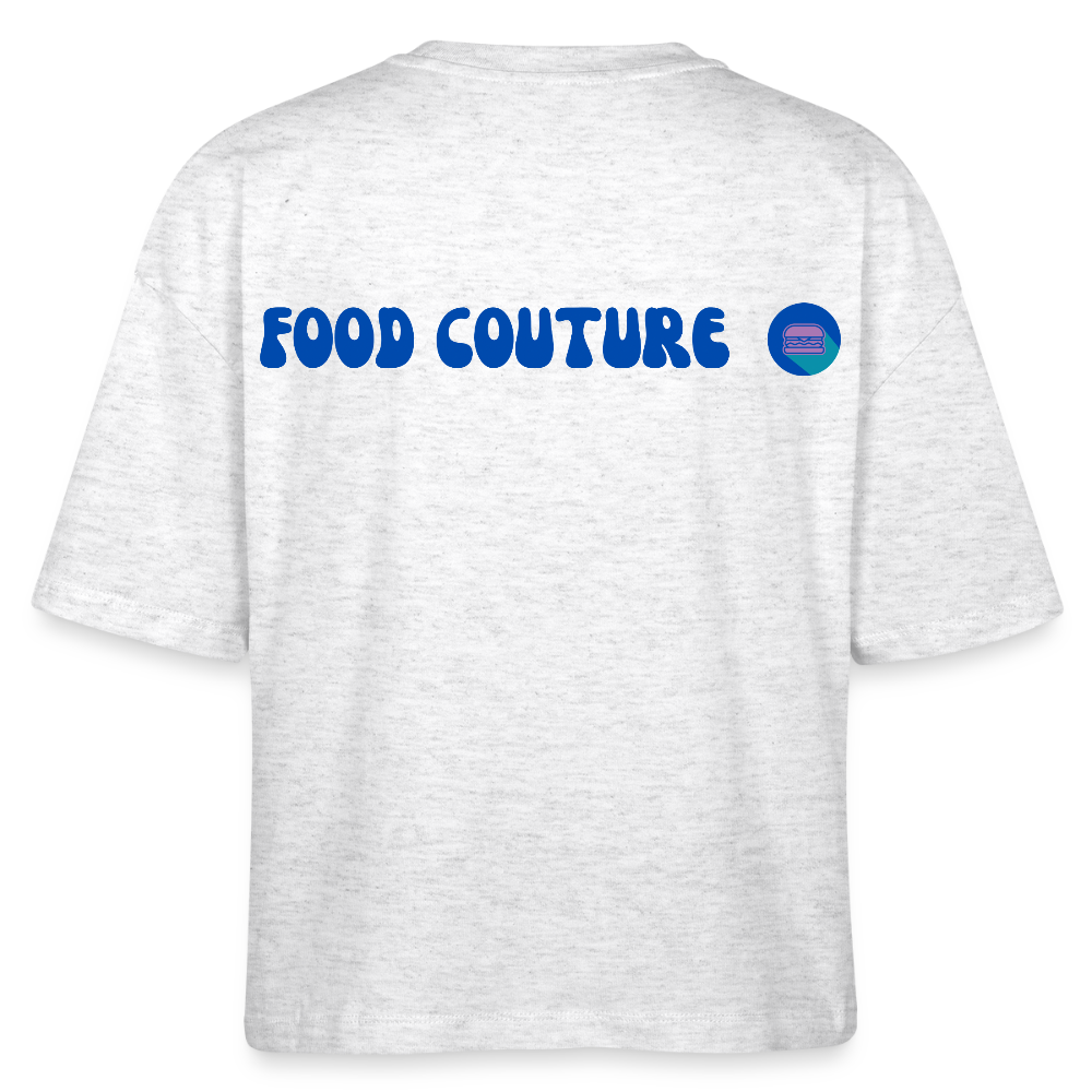 Food Couture Frauen Boxy Bio-T-Shirt - Weiß meliert