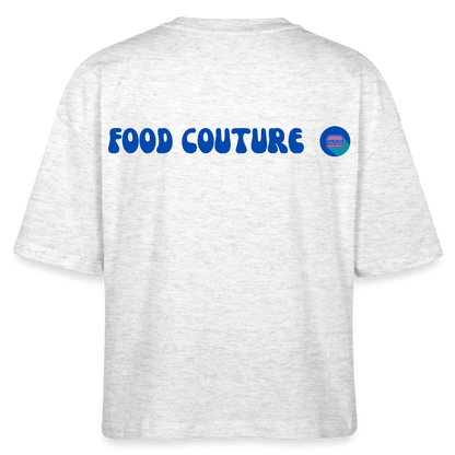 Food Couture Frauen Boxy Bio-T-Shirt - Weiß meliert