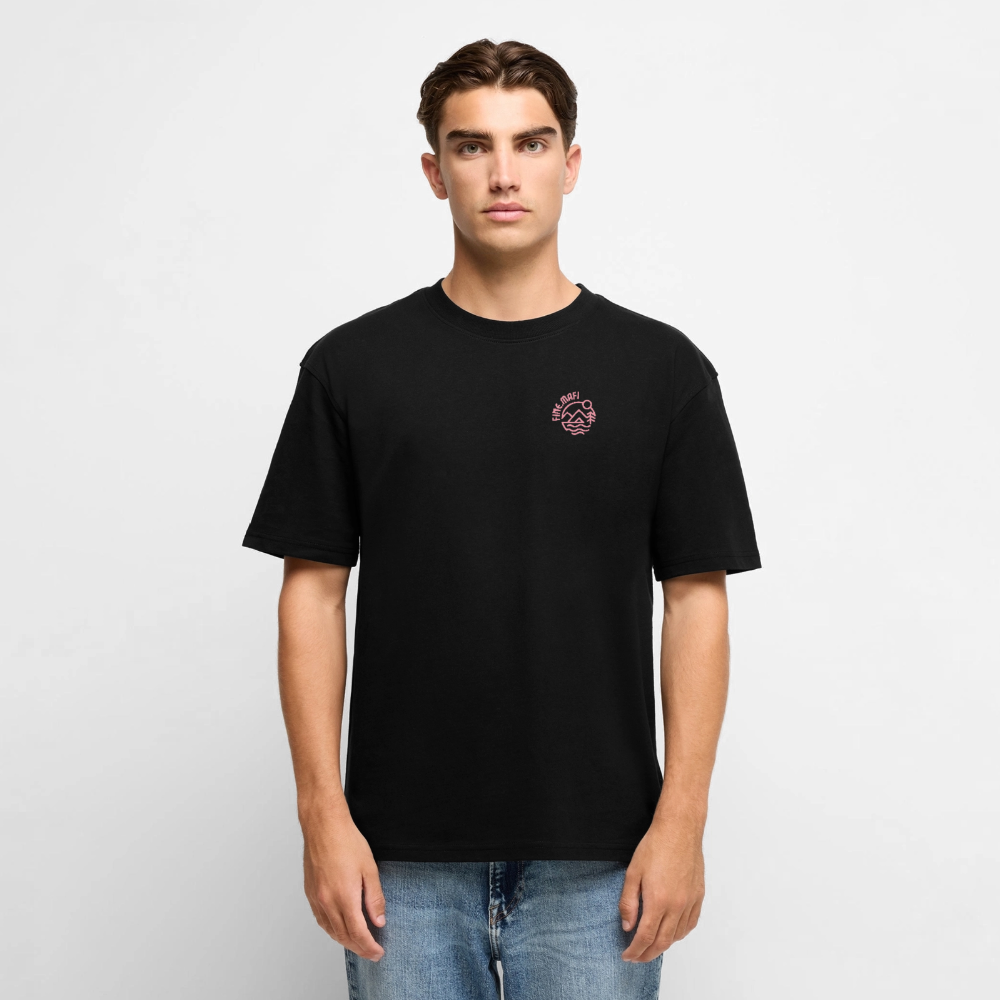 Vanlife Unisex Premium Oversized Bio T-Shirt F.UCK Normal Black - Schwarz