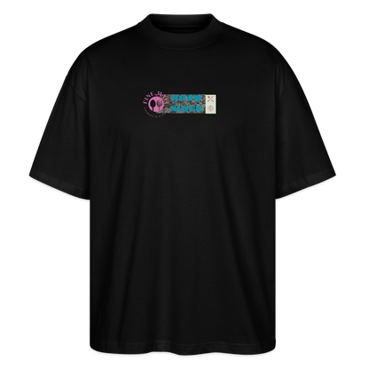 FINE.MAFI Oversized Unisex Bio T-Shirt Both Sides Fish - Schwarz