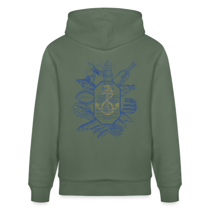 FOOD LOVE Unisex Bio-Hoodie DIGGA - Tanngrün