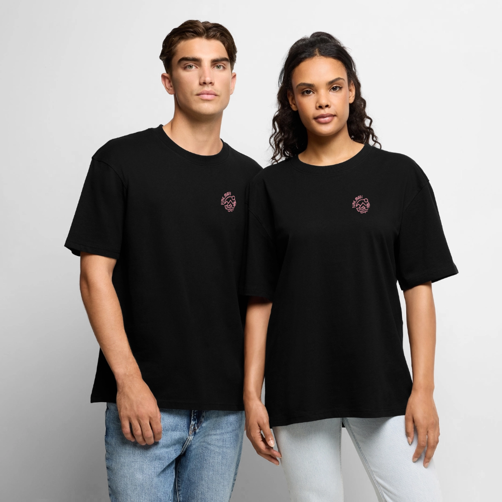 Vanlife Unisex Premium Oversized Bio T-Shirt F.UCK Normal Black - Schwarz