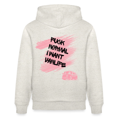 Vanlife Unisex Bio-Hoodie F.CK Normal - Beige meliert