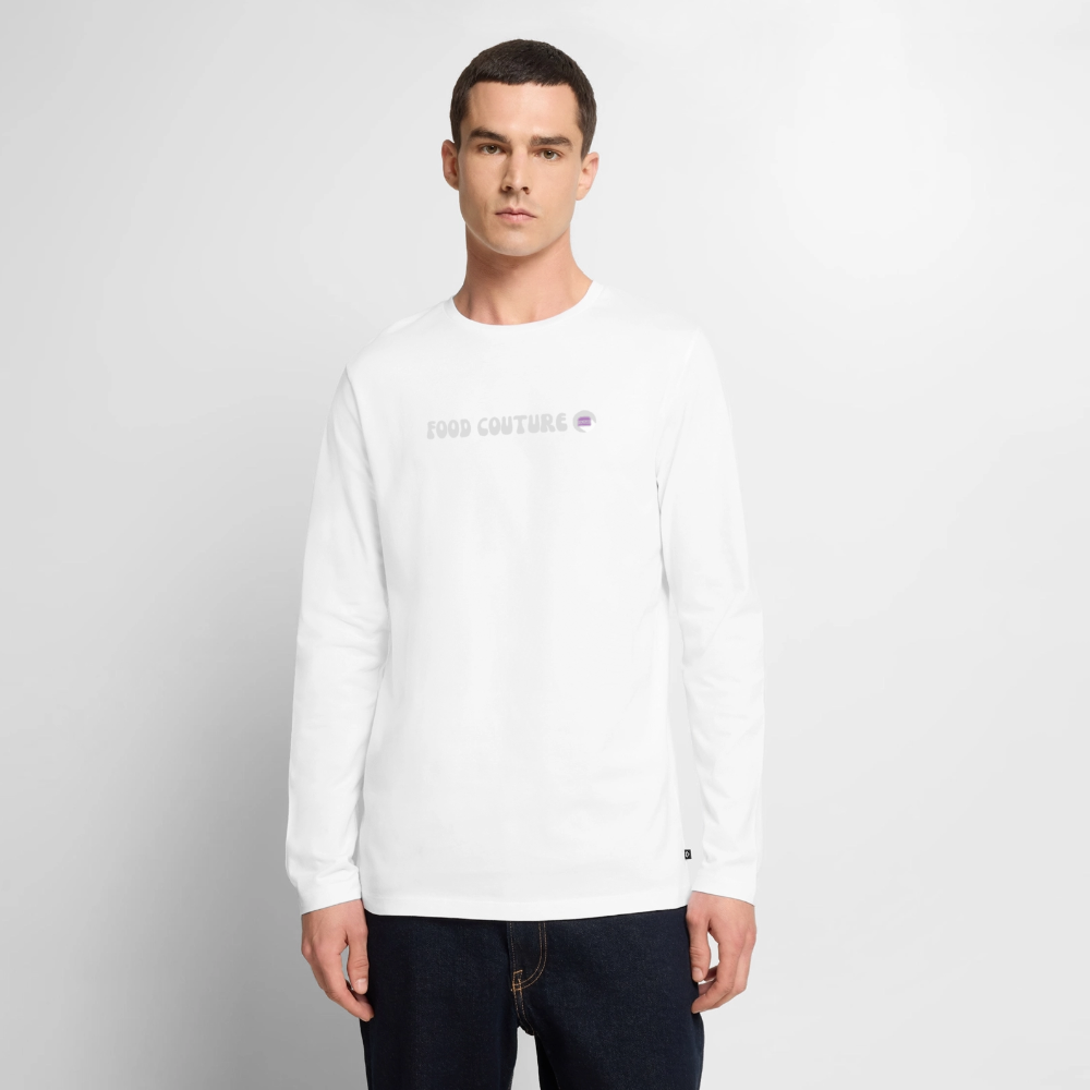 Food Couture Premium Bio Langarmshirt - Weiß