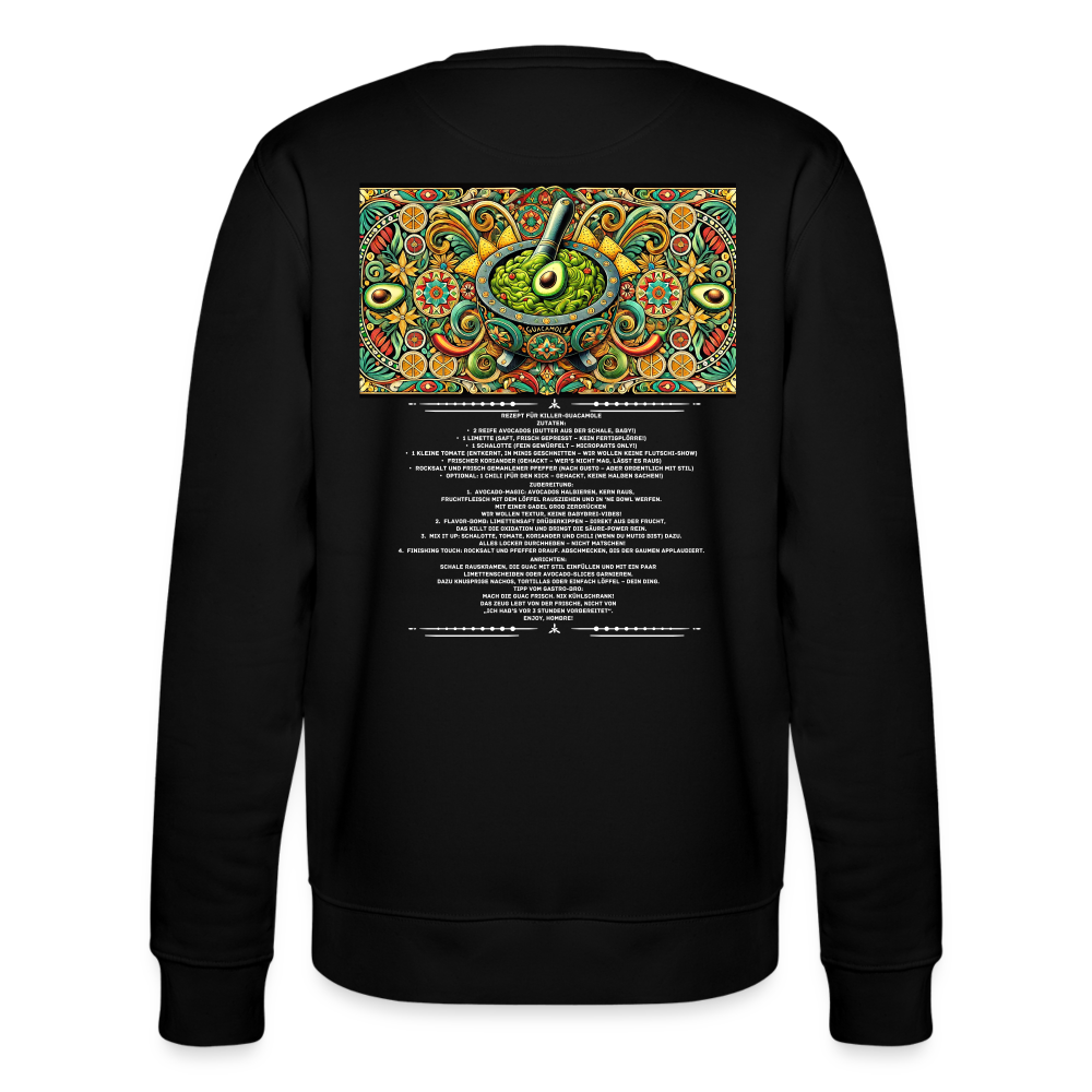 FOOD LOVE Unisex Bio-Sweatshirt Guaca - Schwarz