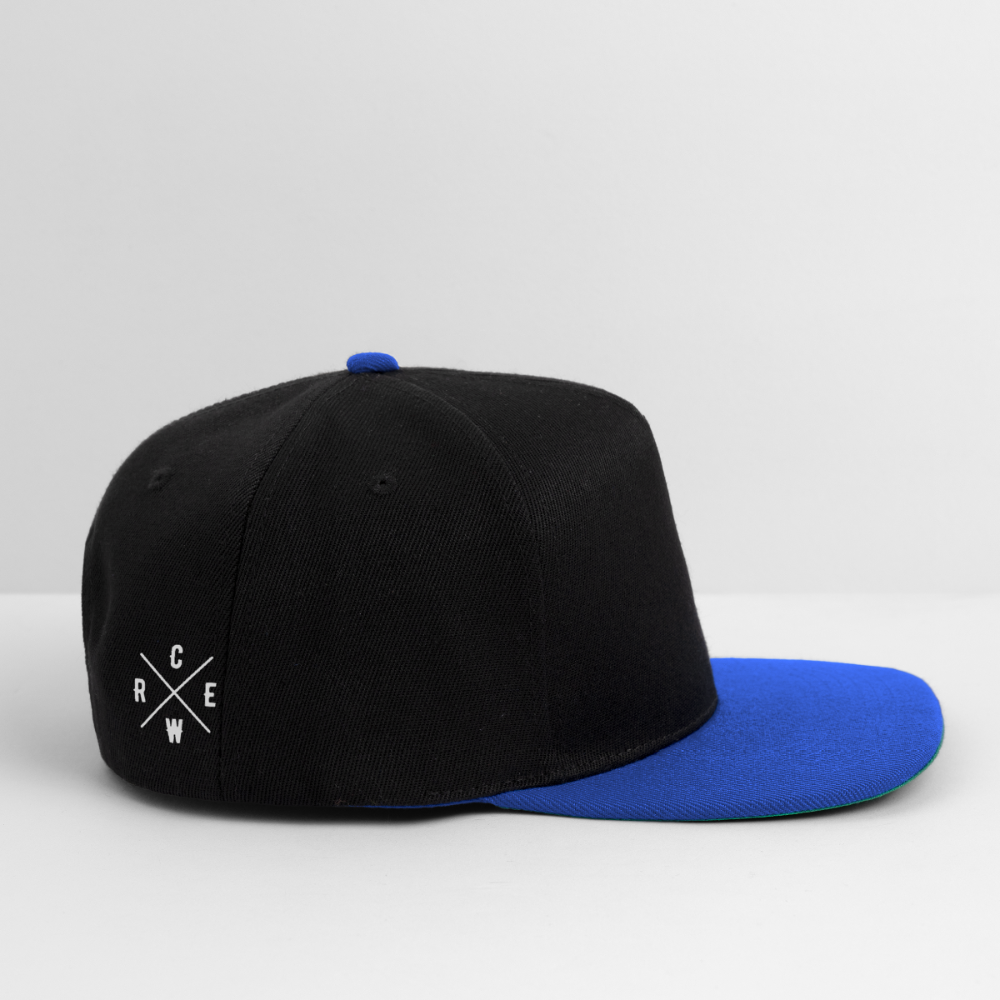 FINE.MAFI Crew Snapback Cap - Schwarz/Königsblau