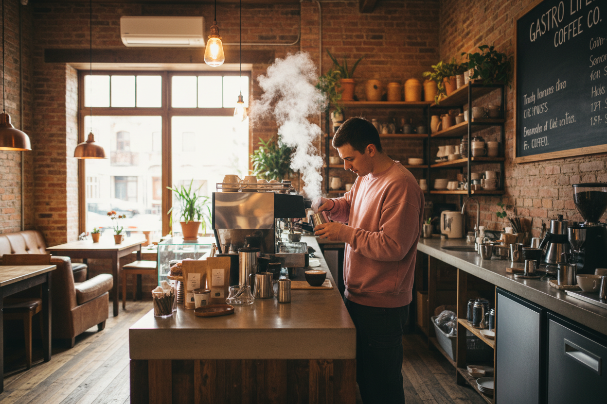Barista im Café